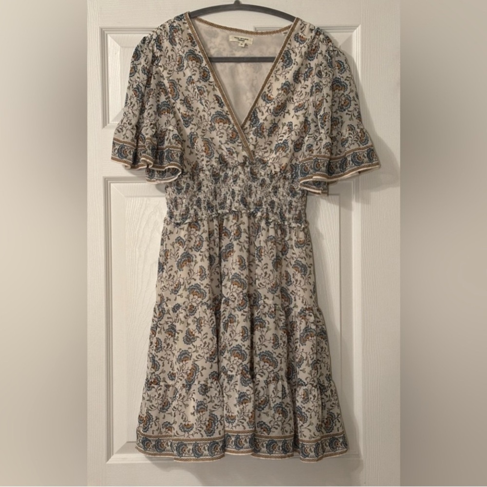 Max Studio Smocked Waist Tiered Dress Size M